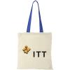 Nevada 100 g/m² cotton tote bag coloured handles 7L