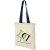Nevada 100 g/m² cotton tote bag coloured handles 7L