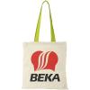 Nevada 100 g/m² cotton tote bag coloured handles 7L
