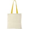 Nevada 100 g/m² cotton tote bag coloured handles 7L