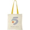 Nevada 100 g/m² cotton tote bag coloured handles 7L