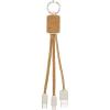 Bates wheat straw and cork 3-in-1 charging cable
