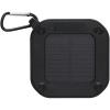 Solo 3W IPX5 RCS recycled plastic solar Bluetooth® speaker with carabiner