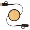 Chechia 5-in-1 recycled plastic 100 cm retractable data sync and 45W fast charge cable