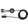 Chechia 5-in-1 recycled plastic 150 cm data sync and 27W fast charge cable with bamboo details