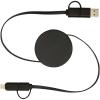 Citala 5-in-1 recycled plastic 90 cm retractable data sync and 40W fast charge cable