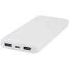 Adhil 10.000 mAh 10W recycled plastic power bank with 2 built-in cables