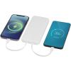 Adhil 10.000 mAh 10W recycled plastic power bank with 2 built-in cables