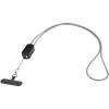 Anser recycled plastic smartphone lanyard with 27W 5-in-1 built-in cable