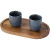 Edge acacia wood serving tray