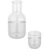 Amelie glass carafe and cup set with matt finish