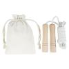 Denise wooden skipping rope in cotton pouch