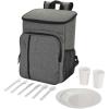 Tundra GRS recycled picnic cooler backpack with cutlery set 20L
