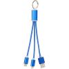 Metal 3-in-1 charging cable with keychain