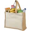 Varai 320 g/m² canvas and jute shopping tote bag 23L