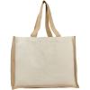 Varai 320 g/m² canvas and jute shopping tote bag 23L