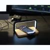 Încărcător wireless din bambus
