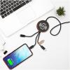 SCX.design C40 5-in-1 rPET light-up logo charging cable and 10W charging pad