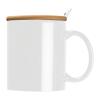 Ceașcă ceramică cu lingură și capac, 300 ml