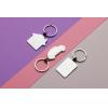 RCS recycled zinc alloy rectangle keyring