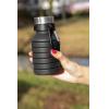 Leakproof collapsible silicone bottle with lid