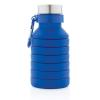 Leakproof collapsible silicone bottle with lid