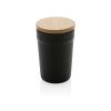GRS certified recycled PP mug with bamboo lid