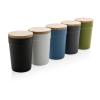 GRS certified recycled PP mug with bamboo lid