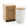 GRS certified recycled PP mug with bamboo lid