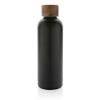 Wood RCS certified recycled stainless steel vacuum bottle