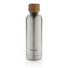 Wood RCS certified recycled stainless steel vacuum bottle