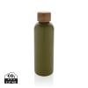 Wood RCS certified recycled stainless steel vacuum bottle