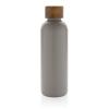 Wood RCS certified recycled stainless steel vacuum bottle