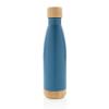 Vacuum stainless steel bottle with bamboo lid and bottom