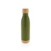Vacuum stainless steel bottle with bamboo lid and bottom