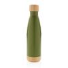 Vacuum stainless steel bottle with bamboo lid and bottom