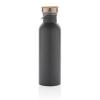 Modern stainless steel bottle with bamboo lid