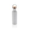 Modern stainless steel bottle with bamboo lid