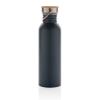 Modern stainless steel bottle with bamboo lid