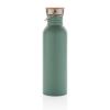 Modern stainless steel bottle with bamboo lid