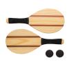 Wooden frescobol tennis set