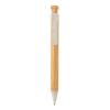Bamboo pen with wheatstraw clip