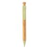 Bamboo pen with wheatstraw clip