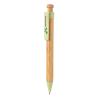 Bamboo pen with wheatstraw clip
