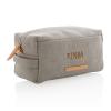 Canvas toiletry bag PVC free