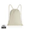 Impact AWARE™ recycled cotton drawstring backpack 145g