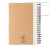 Kraft spiral notebook with pen