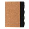 Cork spiral notebook with pen