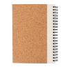 Cork spiral notebook with pen