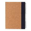 Cork spiral notebook with pen